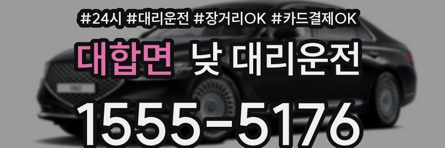 대합면 낮 대리운전