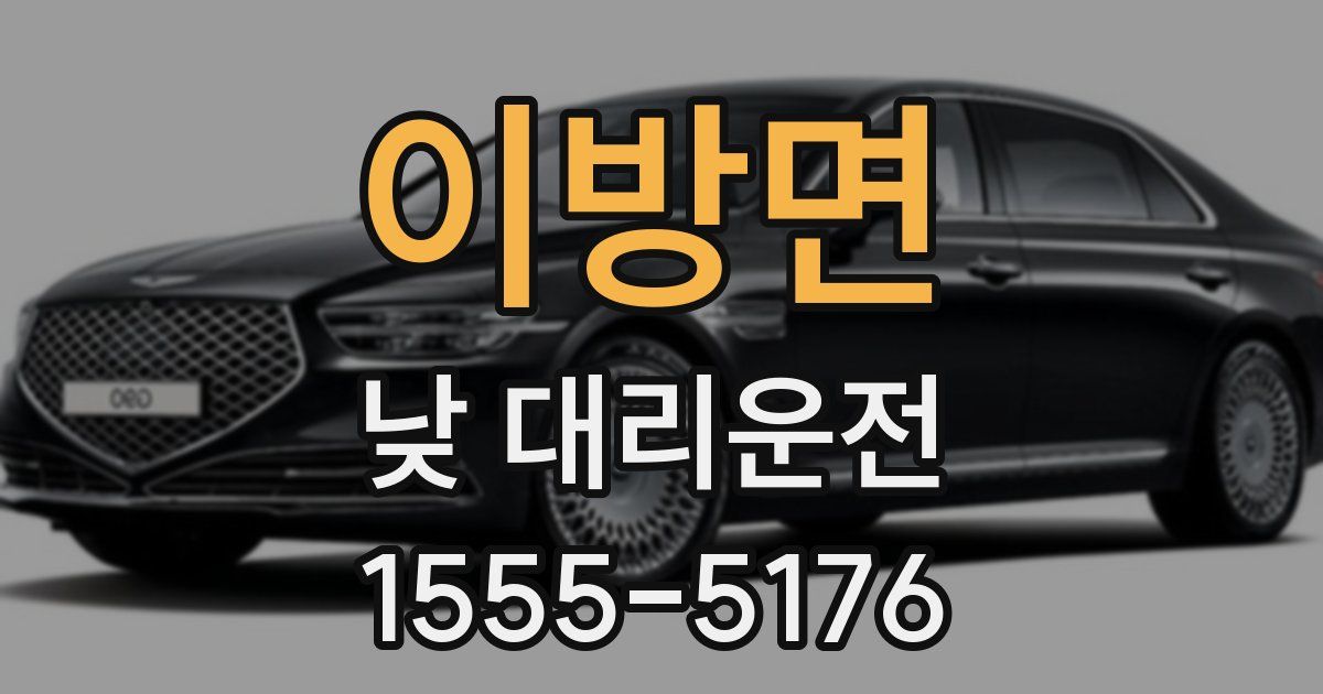 이방면 낮 대리운전