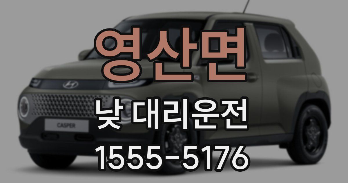 영산면 낮 대리운전