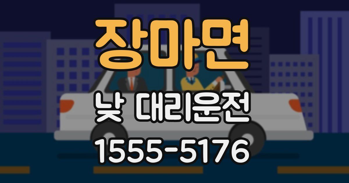 장마면 낮 대리운전