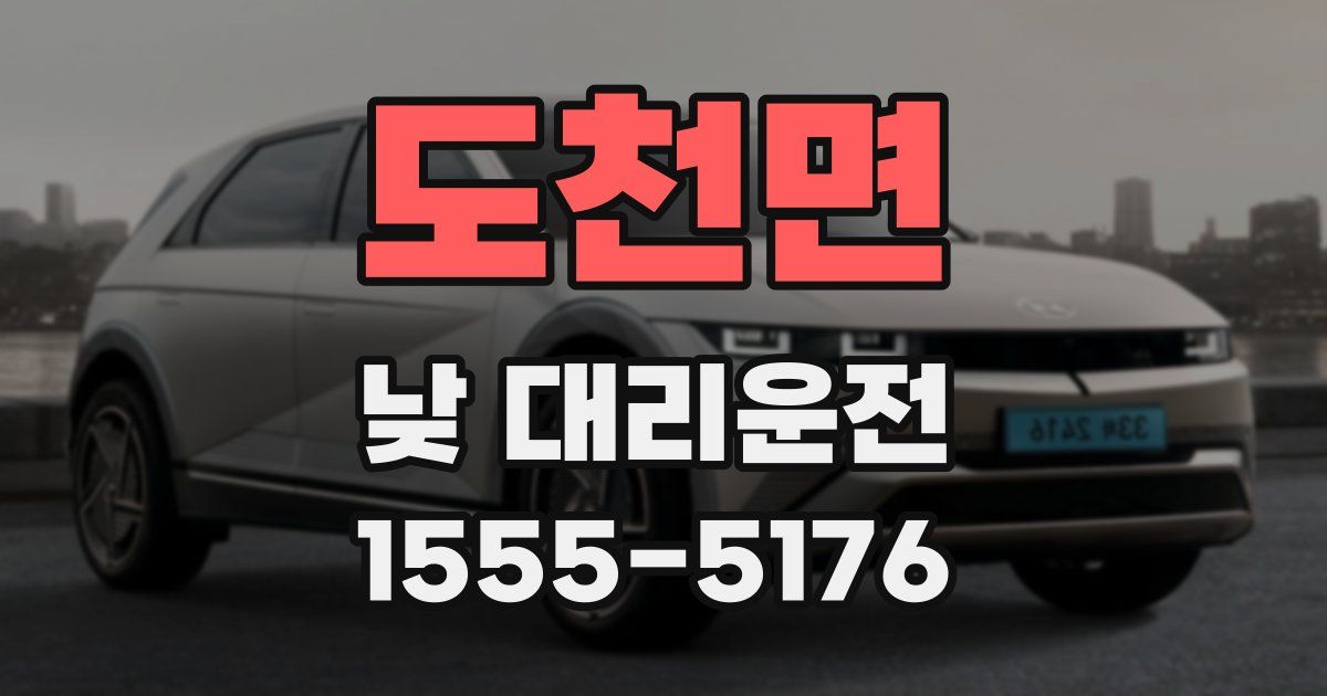 도천면 낮 대리운전