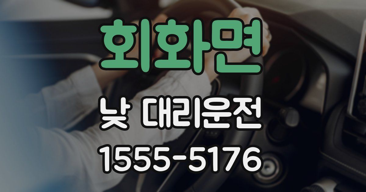 회화면 낮 대리운전