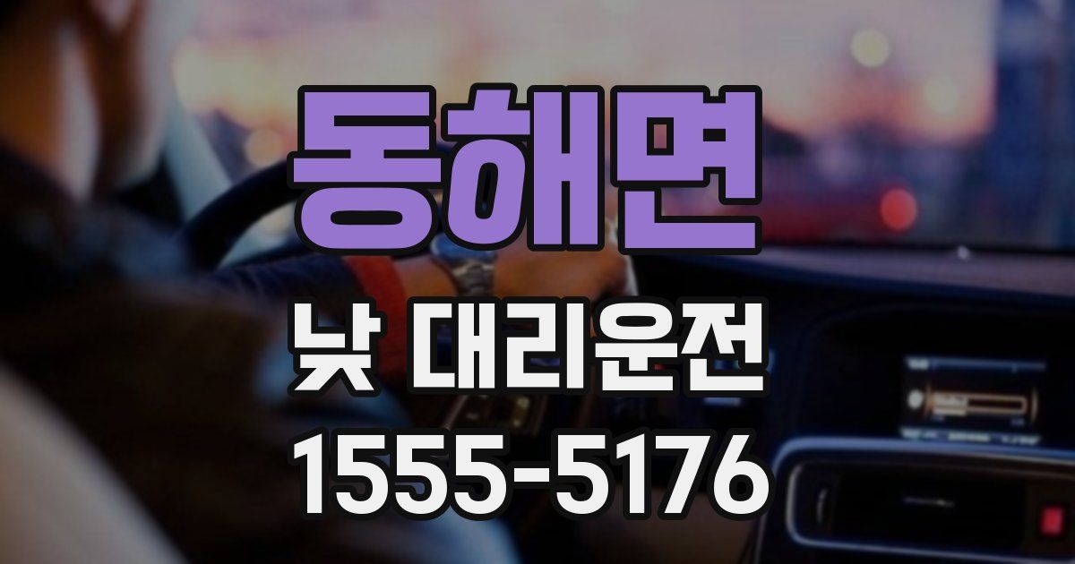 동해면 낮 대리운전