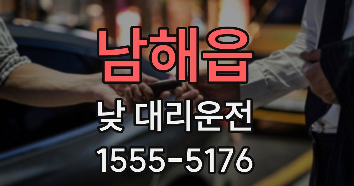 남해읍 낮 대리운전