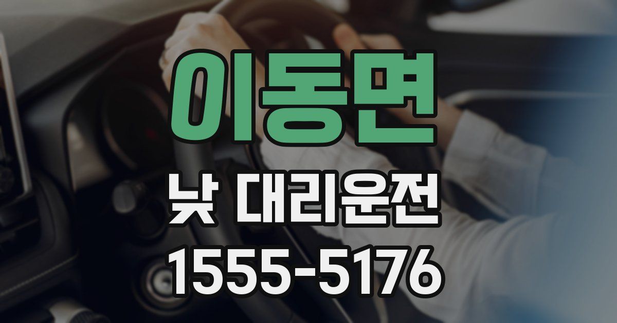 이동면 낮 대리운전