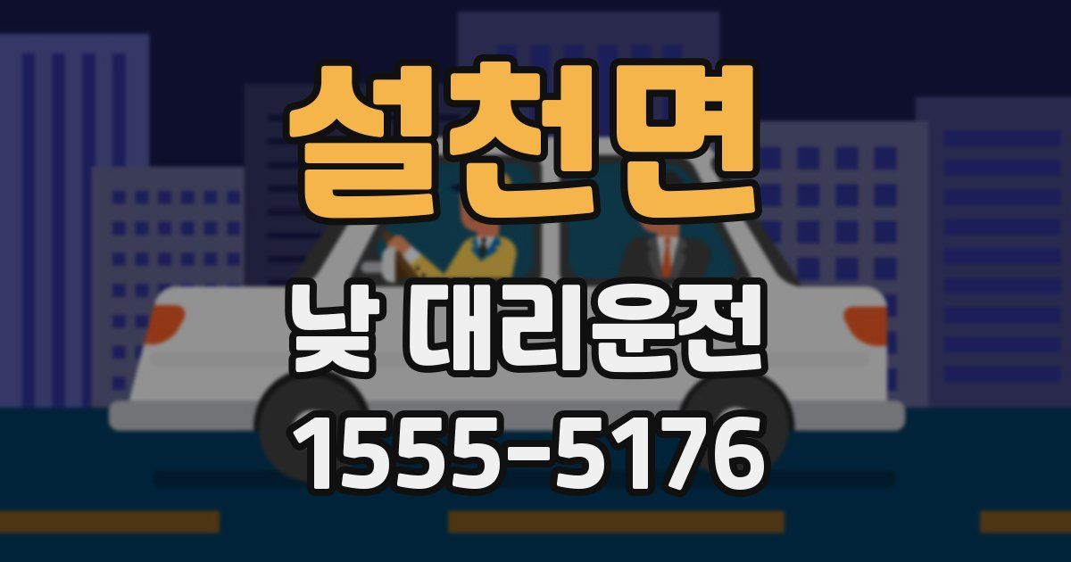설천면 낮 대리운전