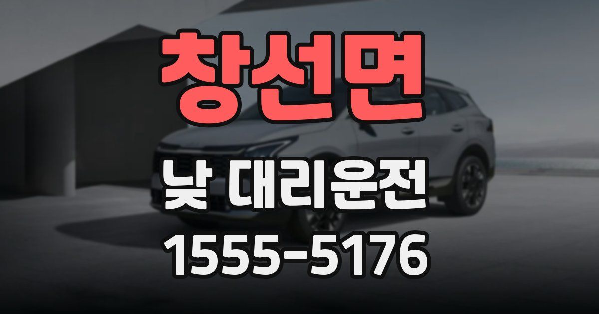 창선면 낮 대리운전