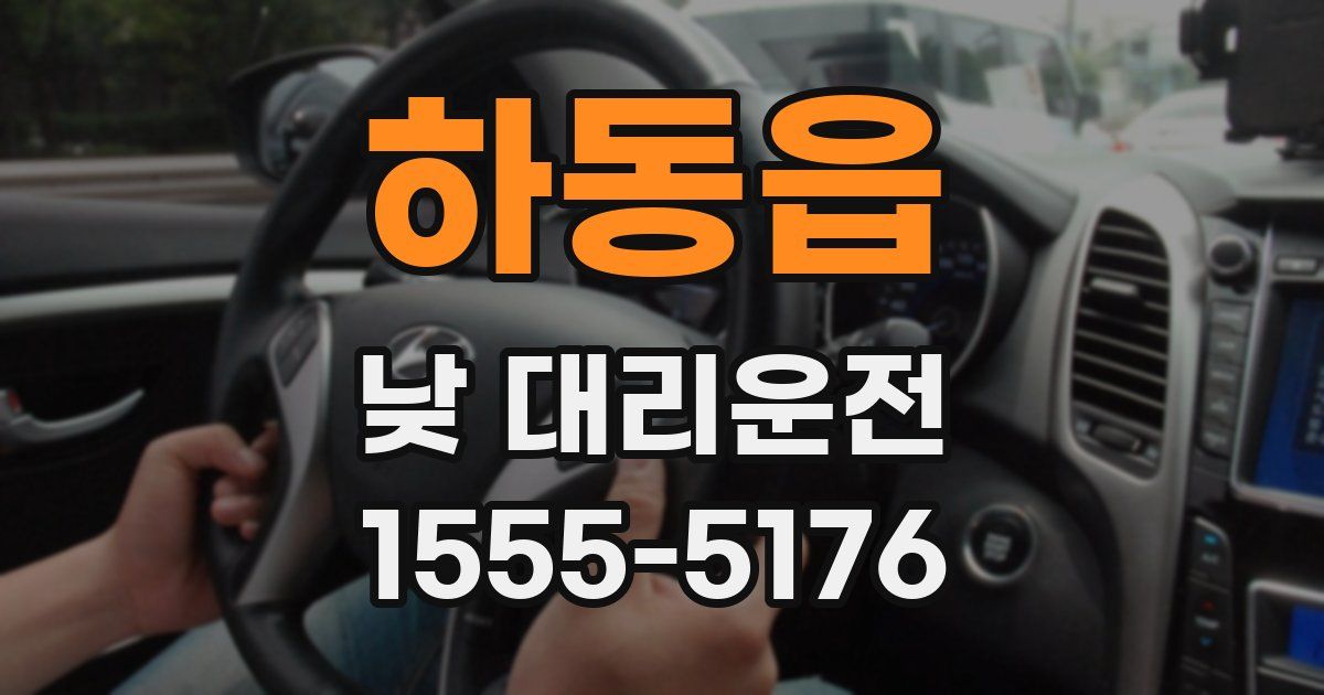 하동읍 낮 대리운전