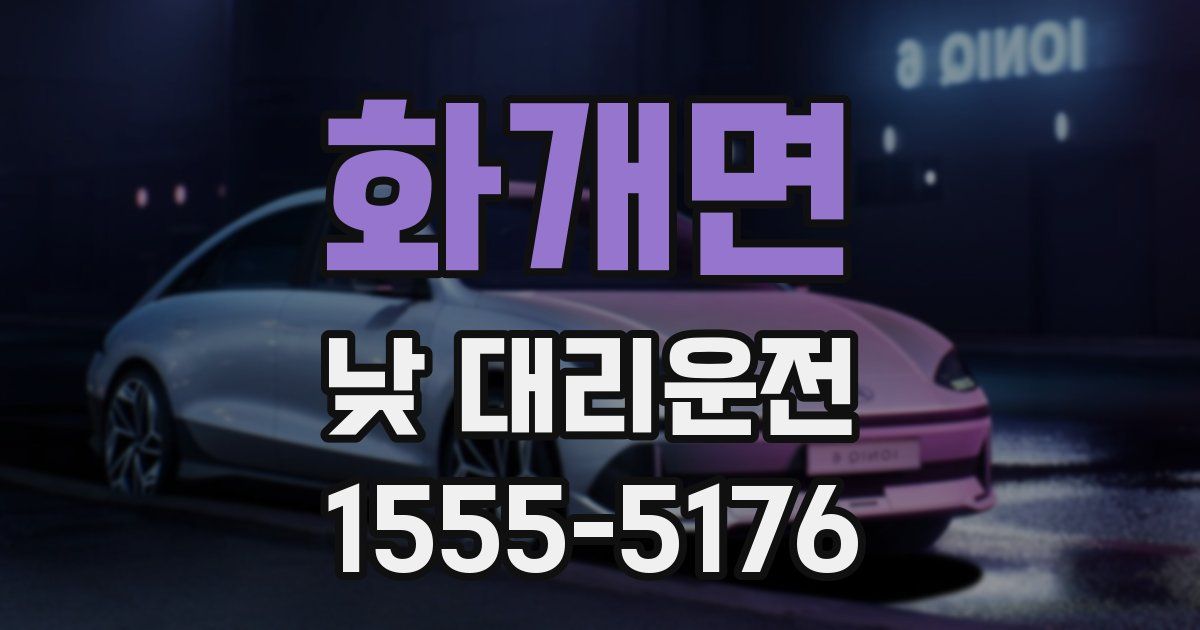 화개면 낮 대리운전
