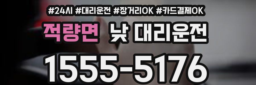 적량면 낮 대리운전