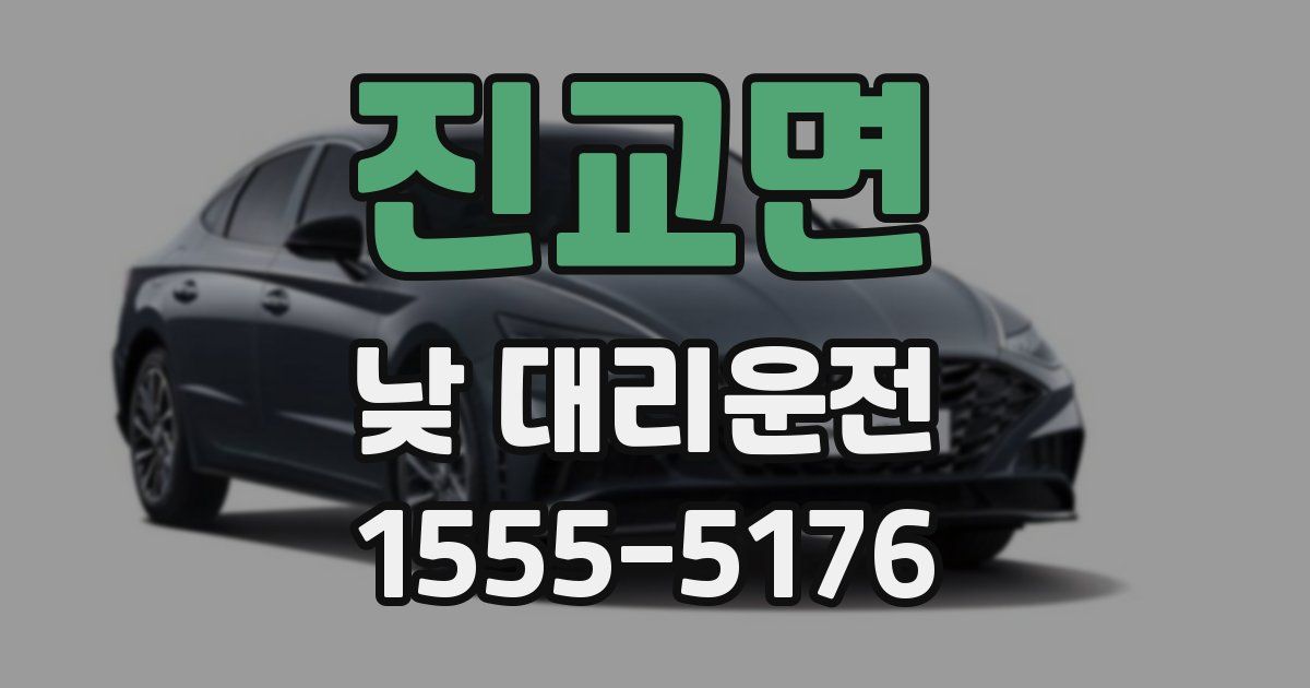 진교면 낮 대리운전