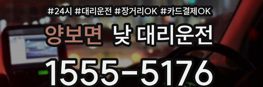 양보면 낮 대리운전