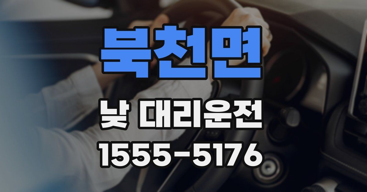 북천면 낮 대리운전