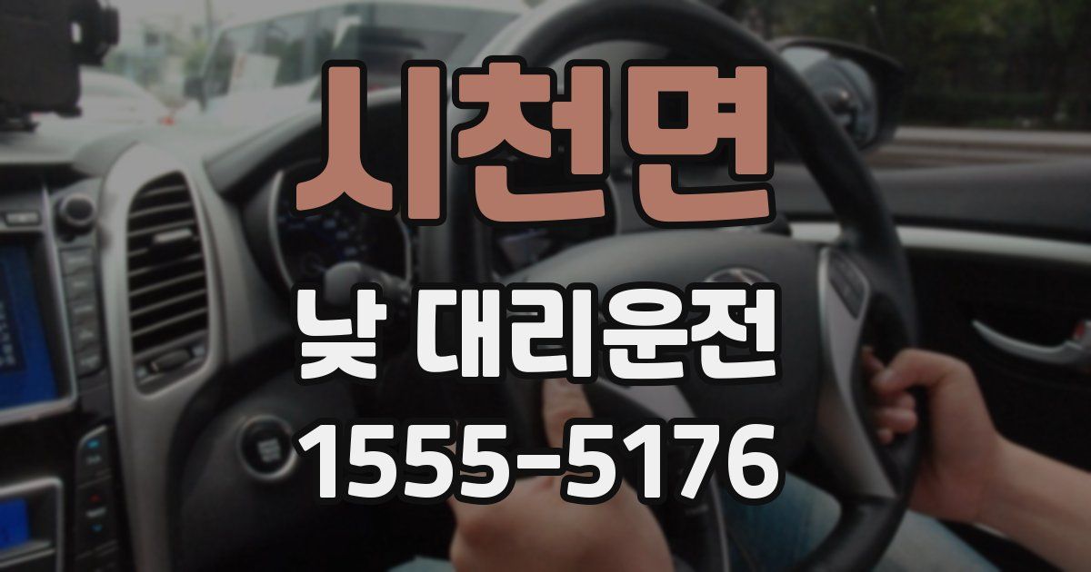 시천면 낮 대리운전