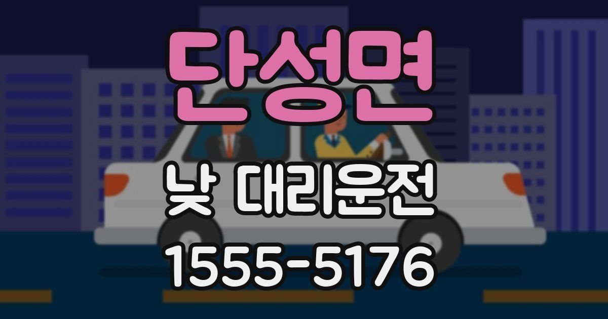단성면 낮 대리운전