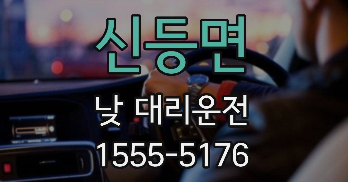 신등면 낮 대리운전
