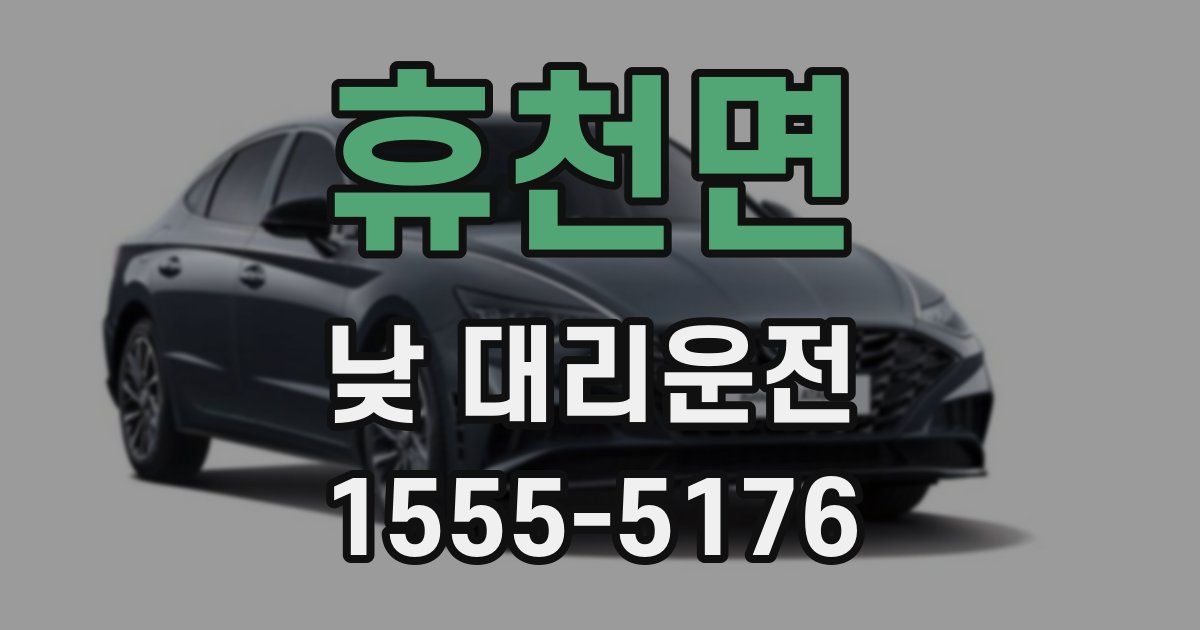 휴천면 낮 대리운전