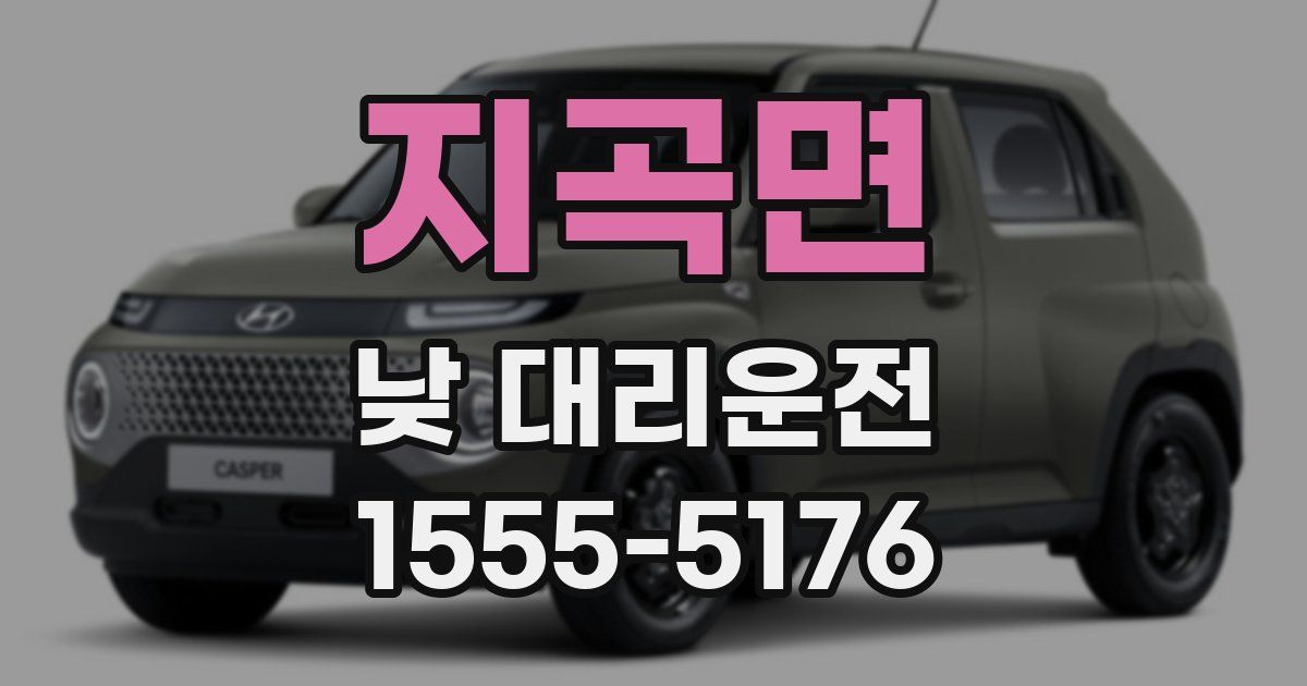 지곡면 낮 대리운전