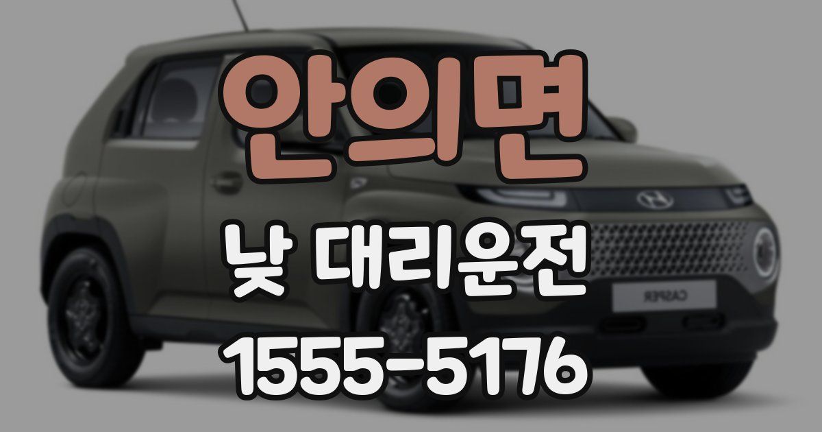 안의면 낮 대리운전