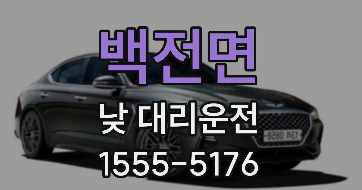 백전면 낮 대리운전