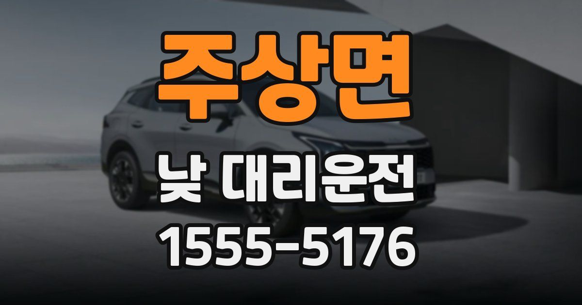 주상면 낮 대리운전