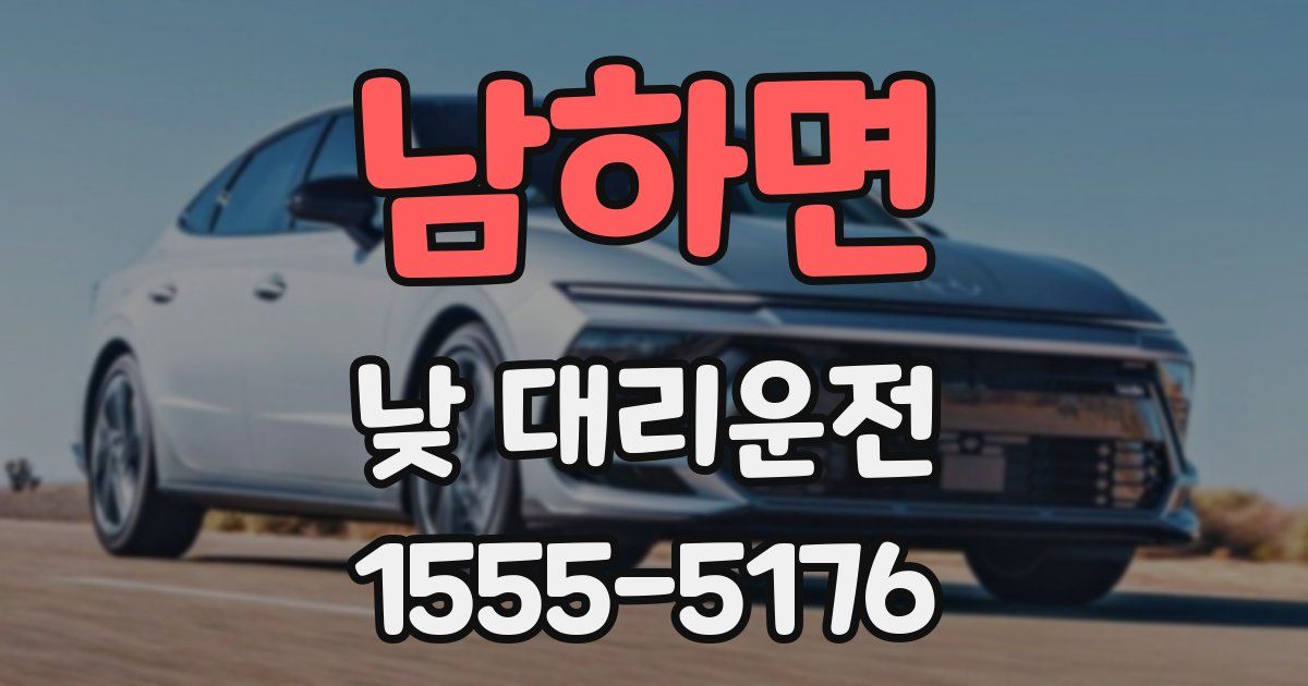 남하면 낮 대리운전