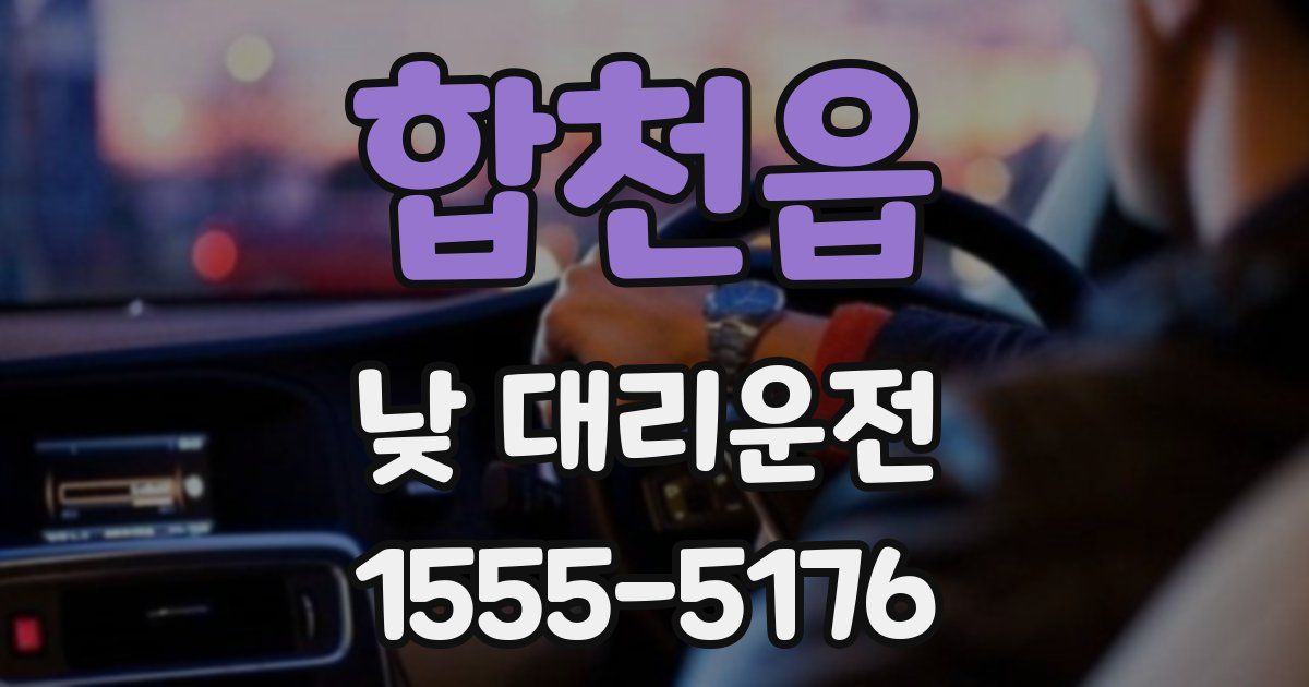 합천읍 낮 대리운전