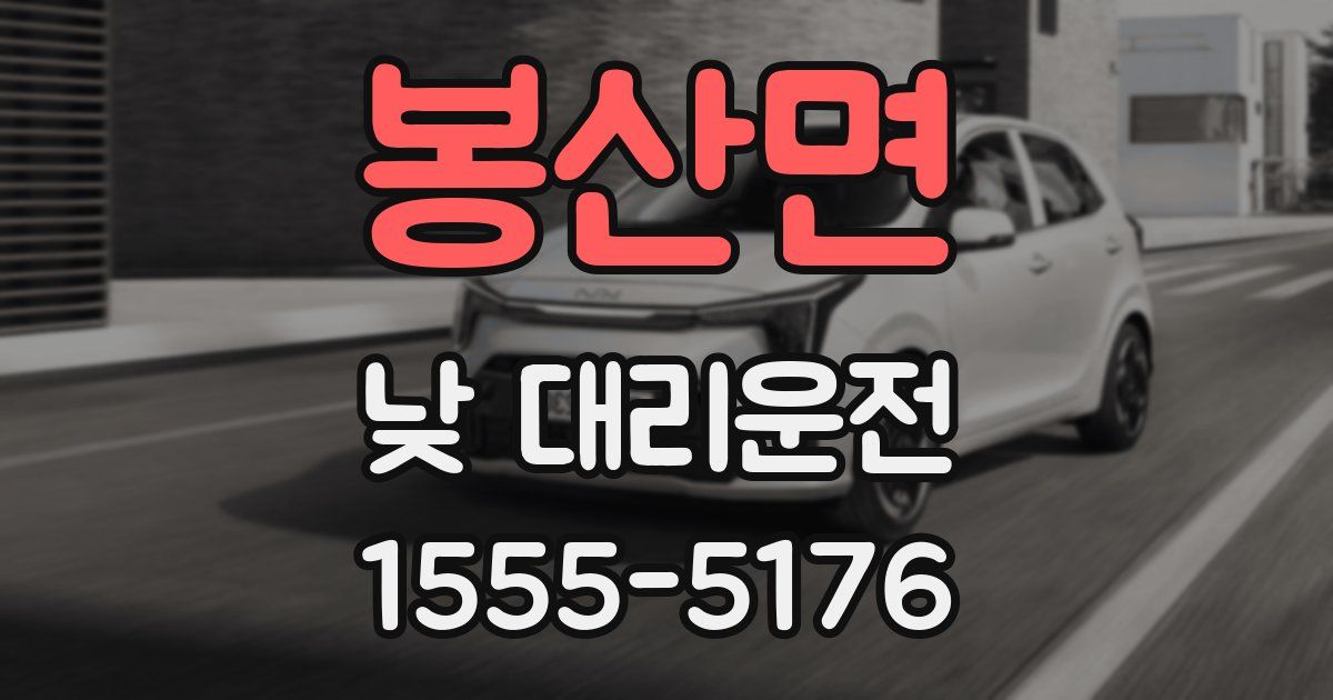 봉산면 낮 대리운전