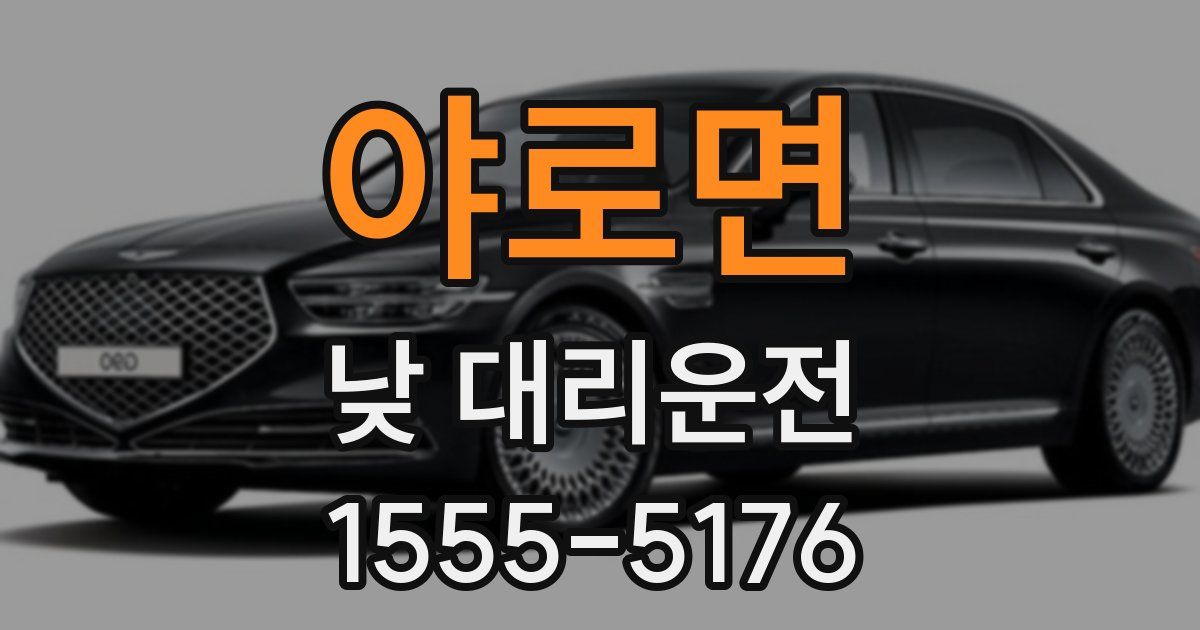 야로면 낮 대리운전
