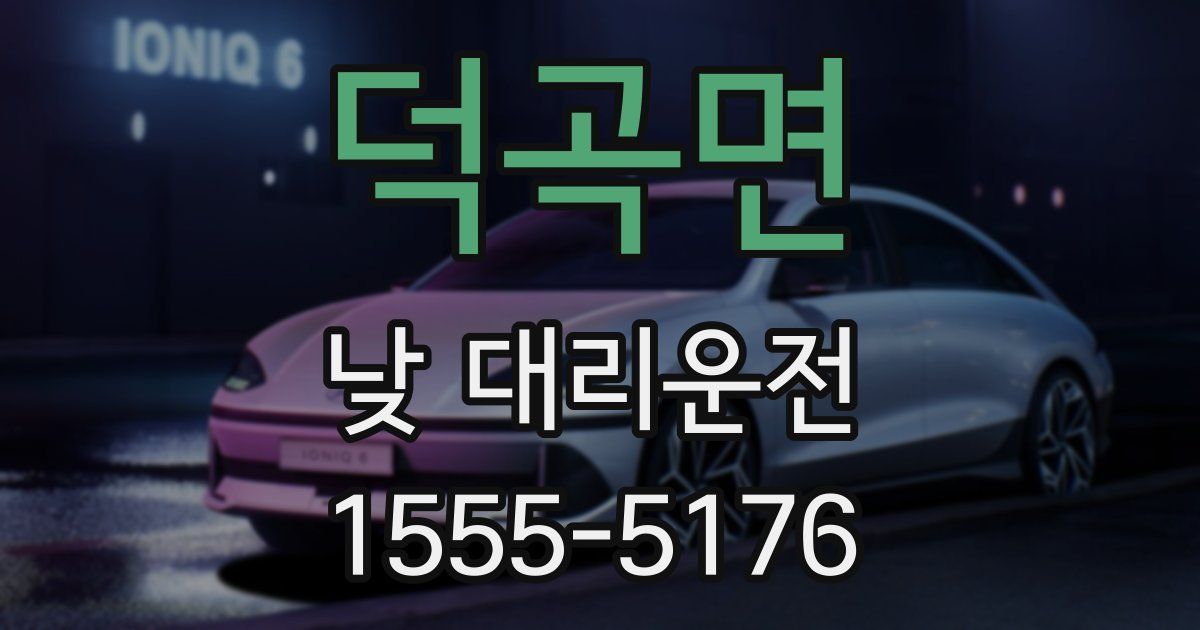 덕곡면 낮 대리운전