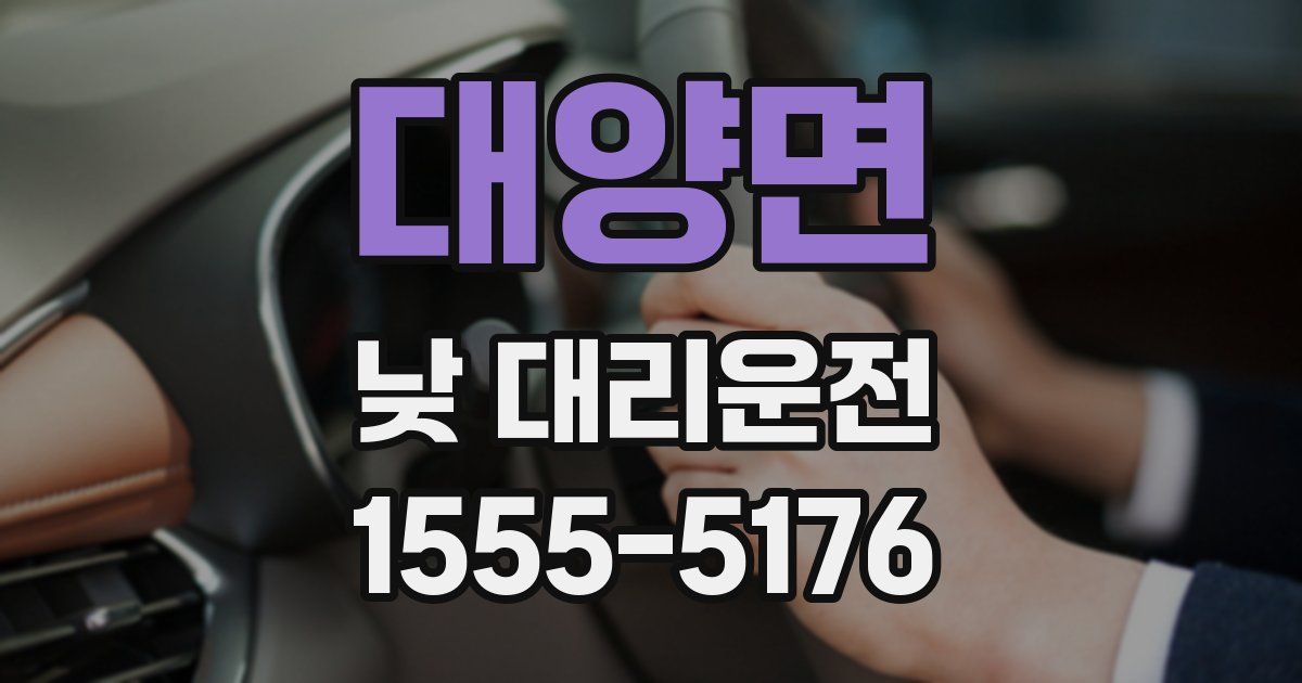 대양면 낮 대리운전