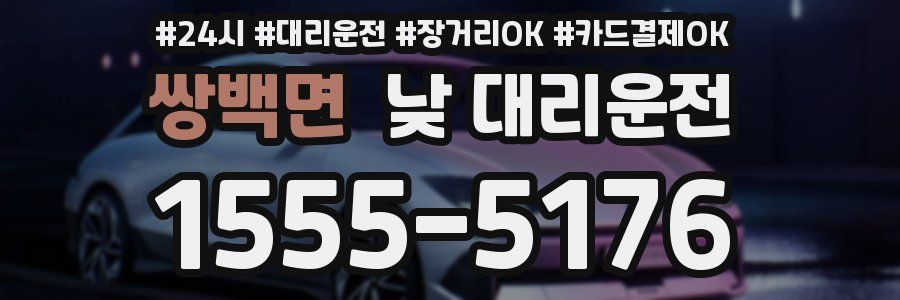 쌍백면 낮 대리운전