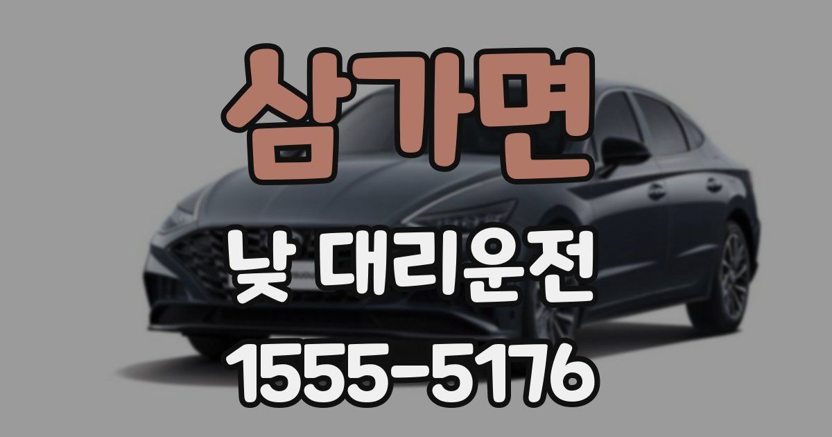 삼가면 낮 대리운전