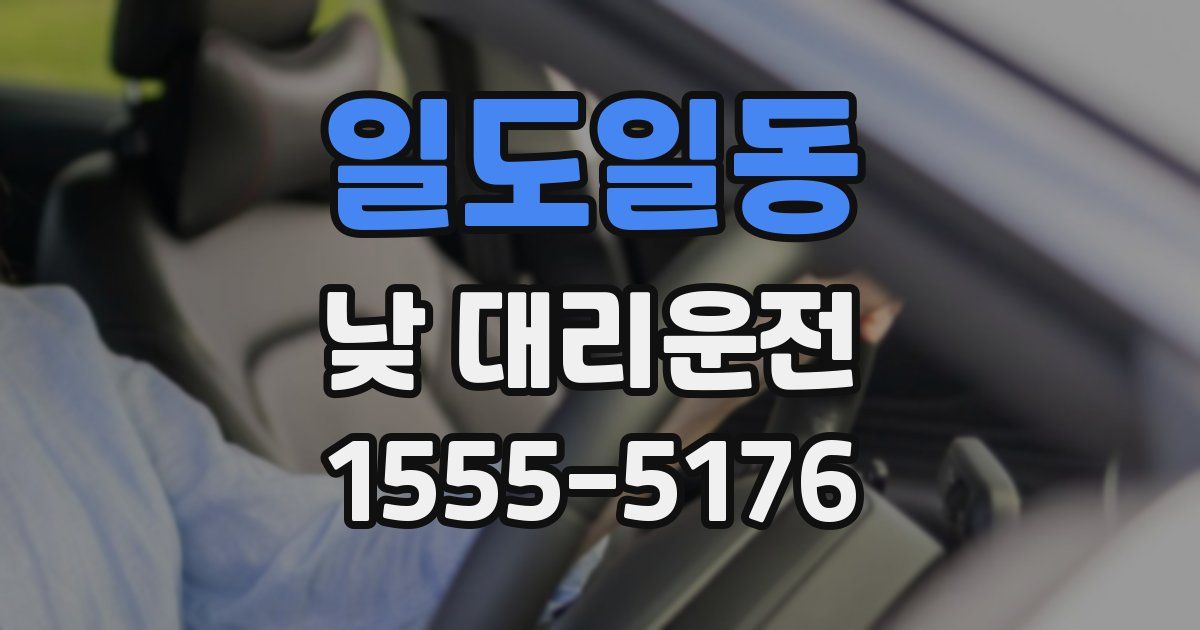 일도일동 낮 대리운전
