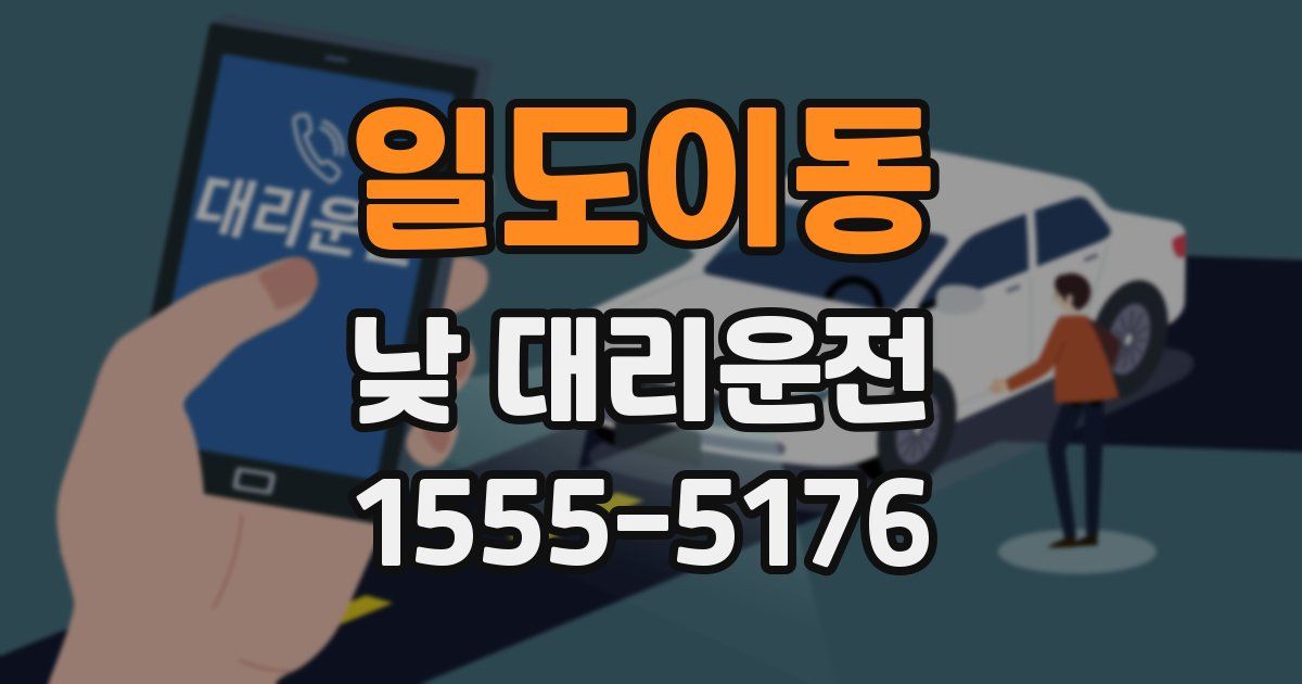 일도이동 낮 대리운전
