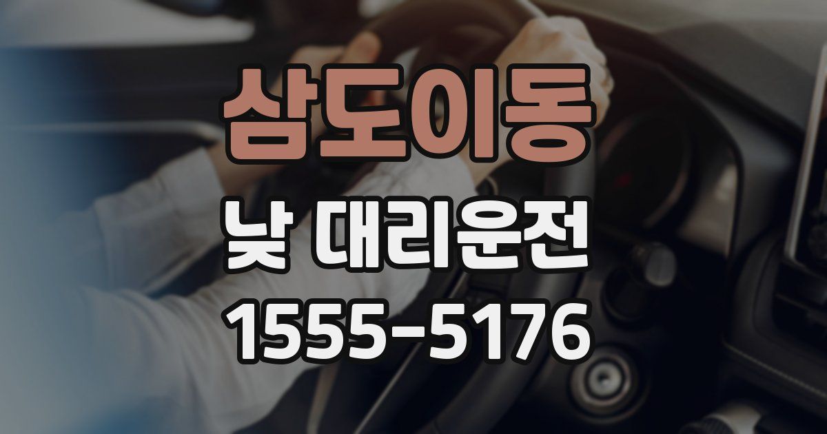 삼도이동 낮 대리운전