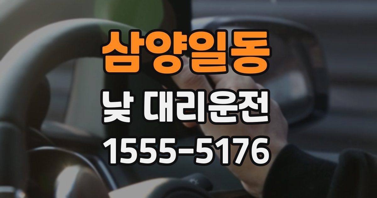 삼양일동 낮 대리운전