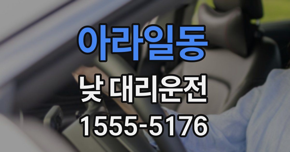 아라일동 낮 대리운전