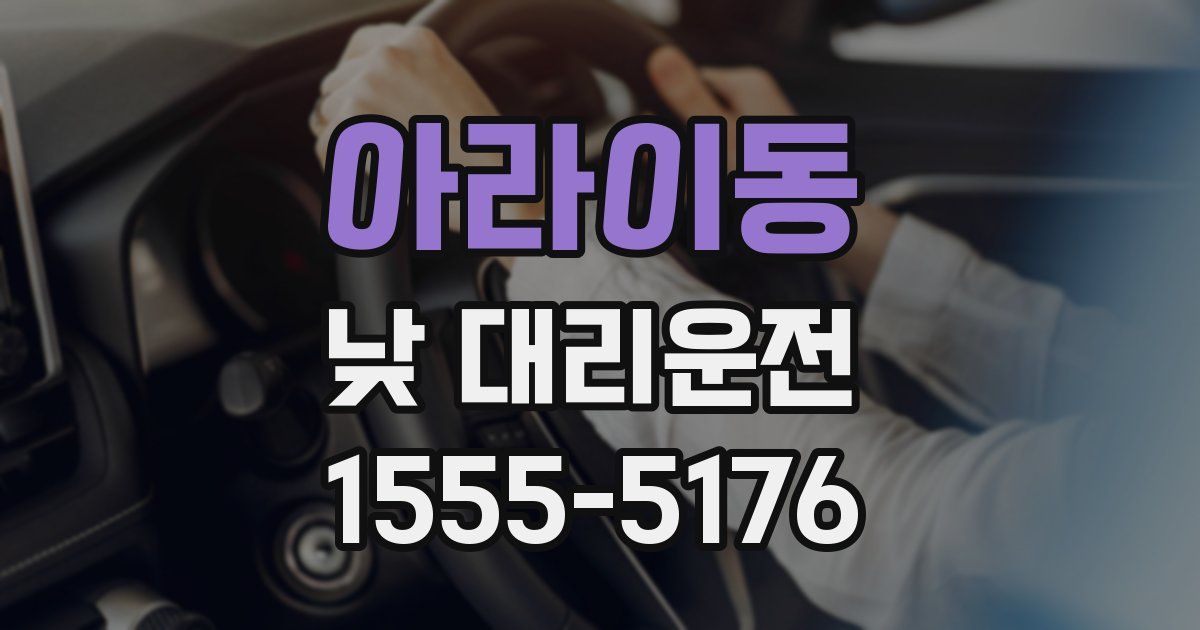 아라이동 낮 대리운전