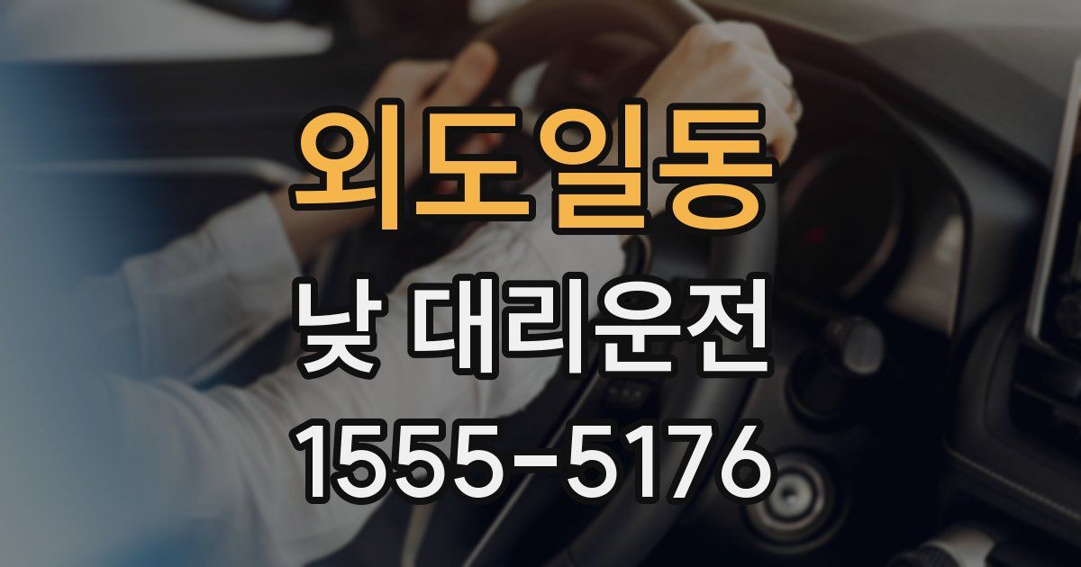 외도일동 낮 대리운전