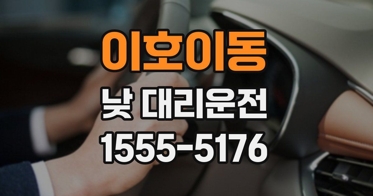 이호이동 낮 대리운전