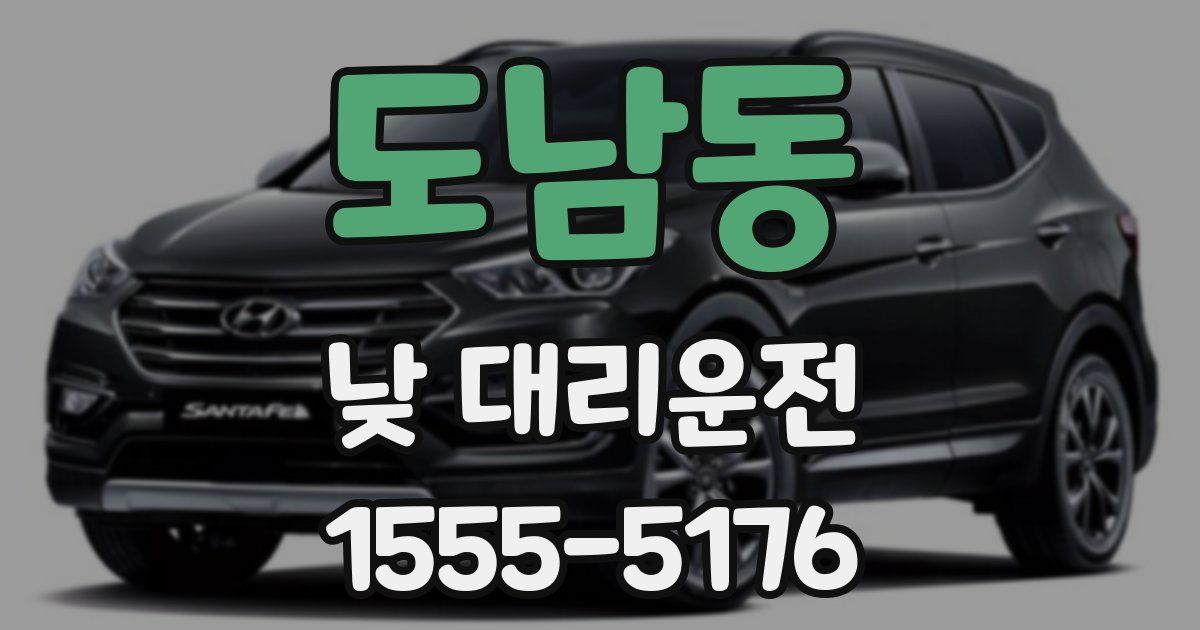 도남동 낮 대리운전