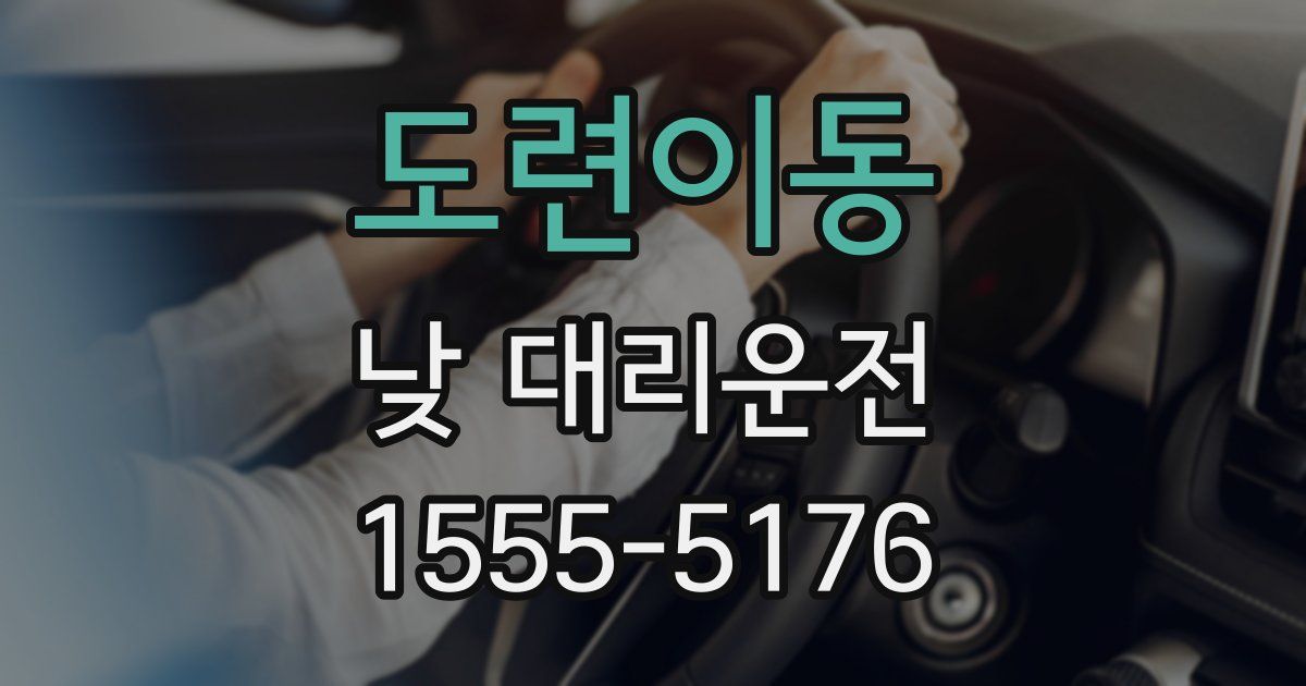 도련이동 낮 대리운전