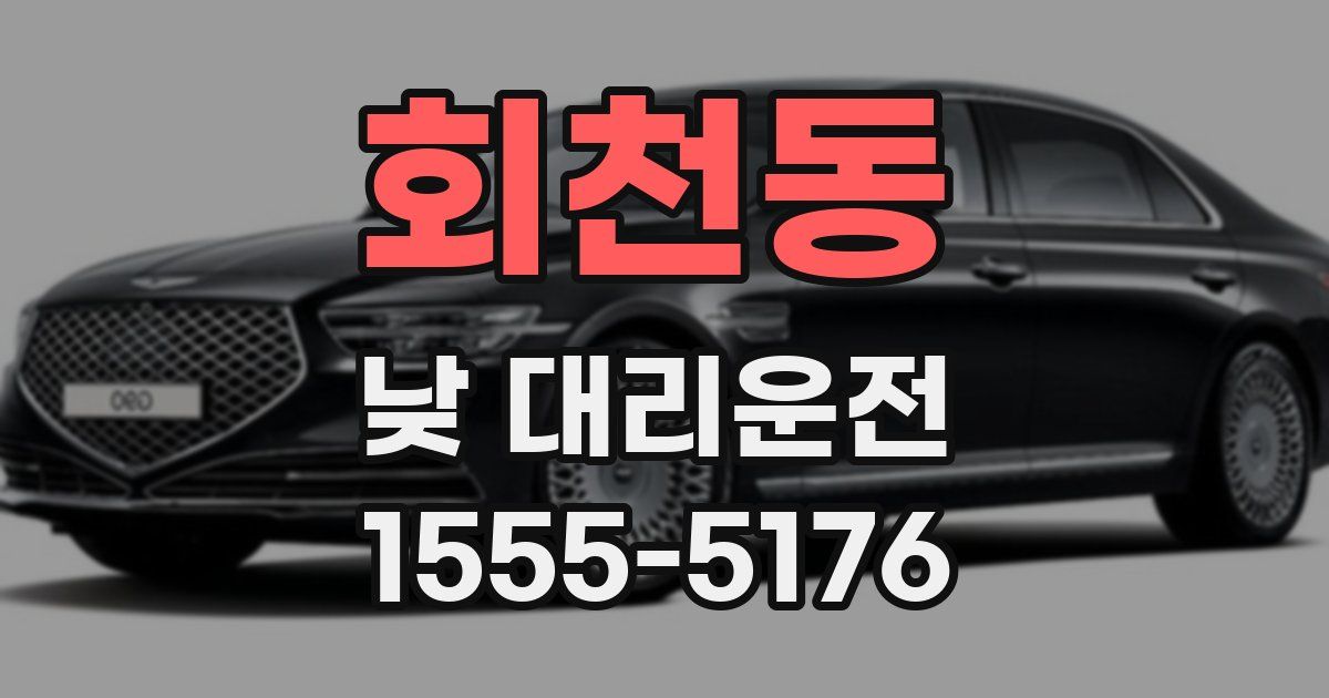 회천동 낮 대리운전