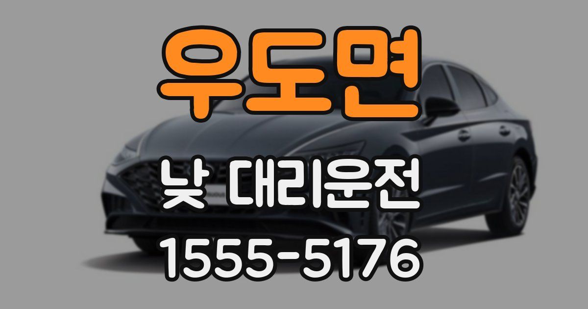 우도면 낮 대리운전