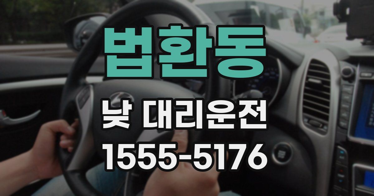 법환동 낮 대리운전