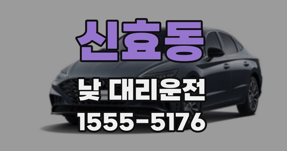 신효동 낮 대리운전