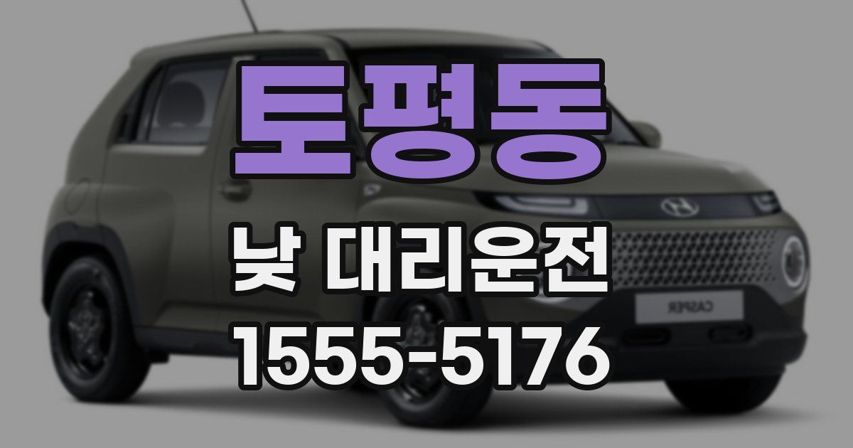 토평동 낮 대리운전