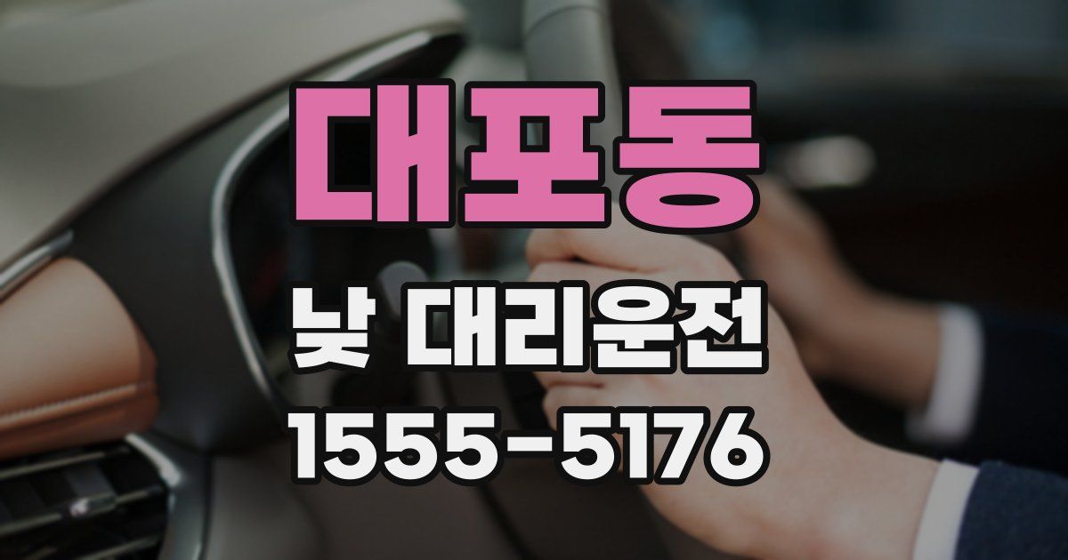 대포동 낮 대리운전