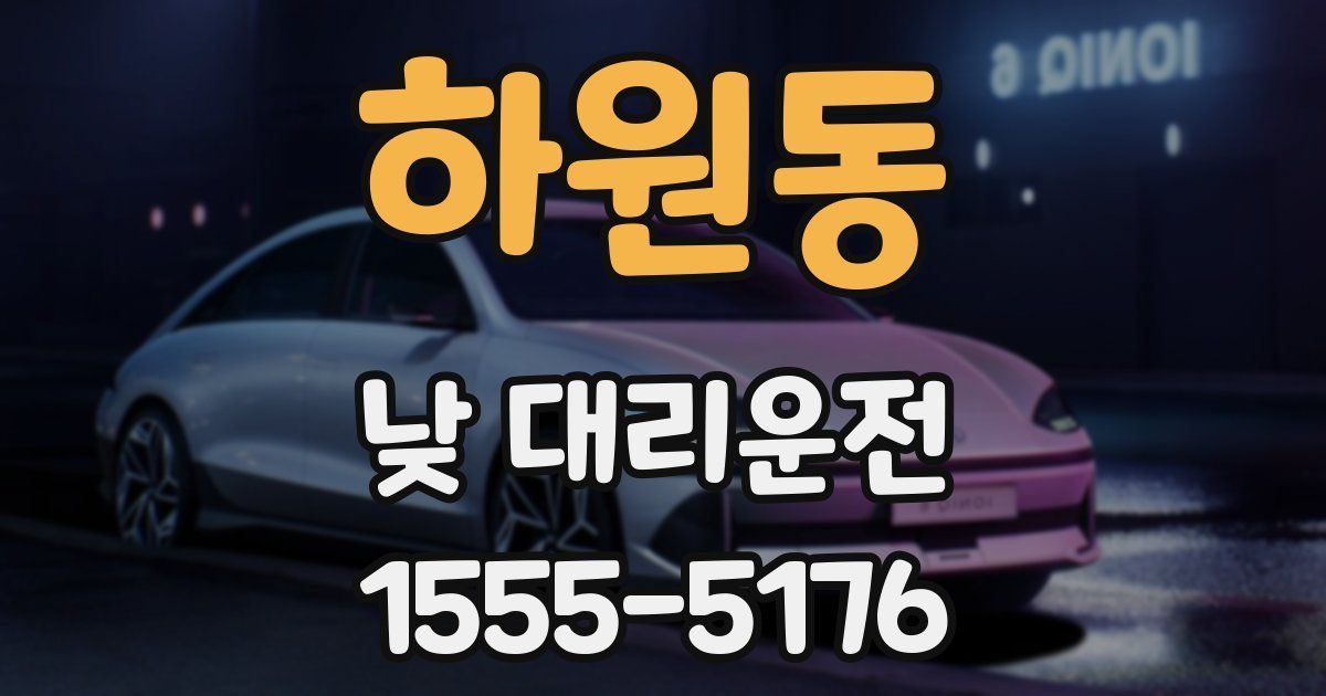 하원동 낮 대리운전